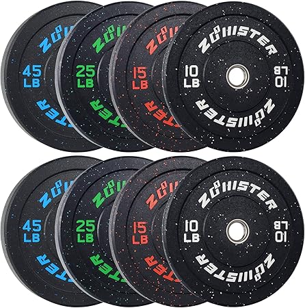 Bumper Plate Olympic Weight Plate High Bounce Bumper Weight Plate with Steel Insert Strength Training Weight Lifting Plate