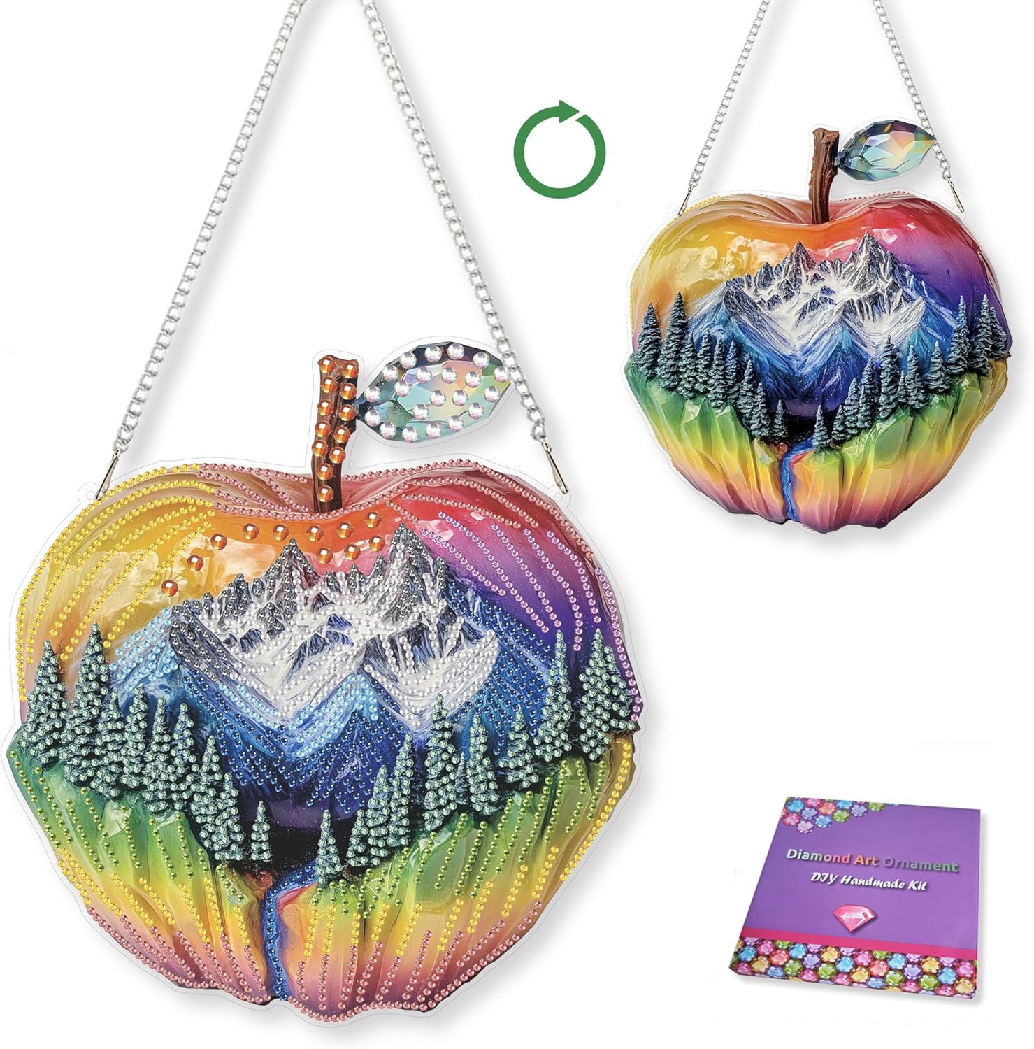 SOURMO Hanging Diamond Art Painting Ornament Moutain River