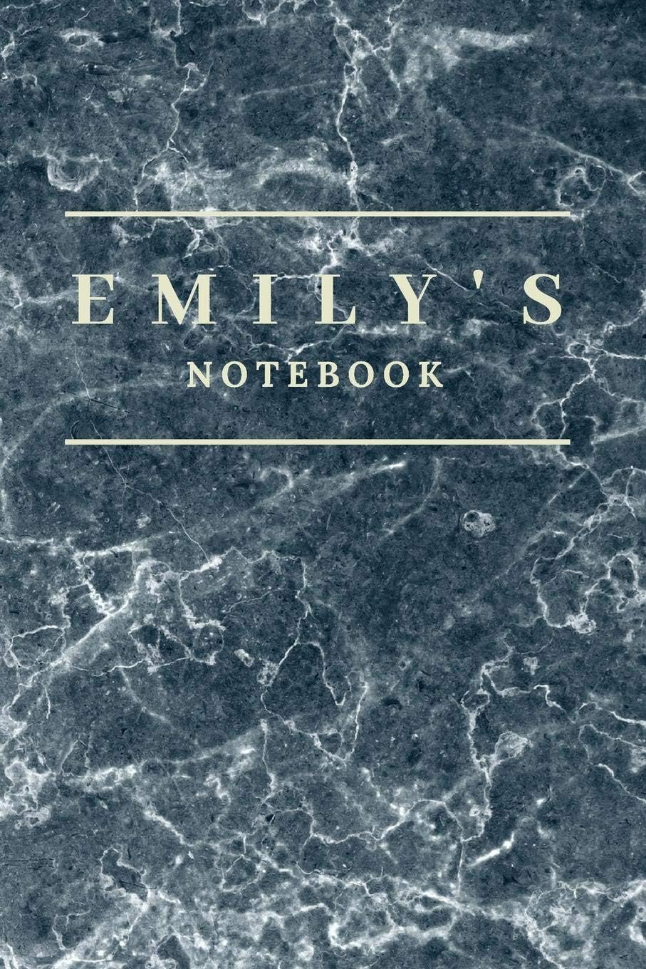 Emily's Notebook: Personalised Custom notebook for Emily: Beautiful marble effect notebook notepad jotter - makes a special personal gift and present for Emily