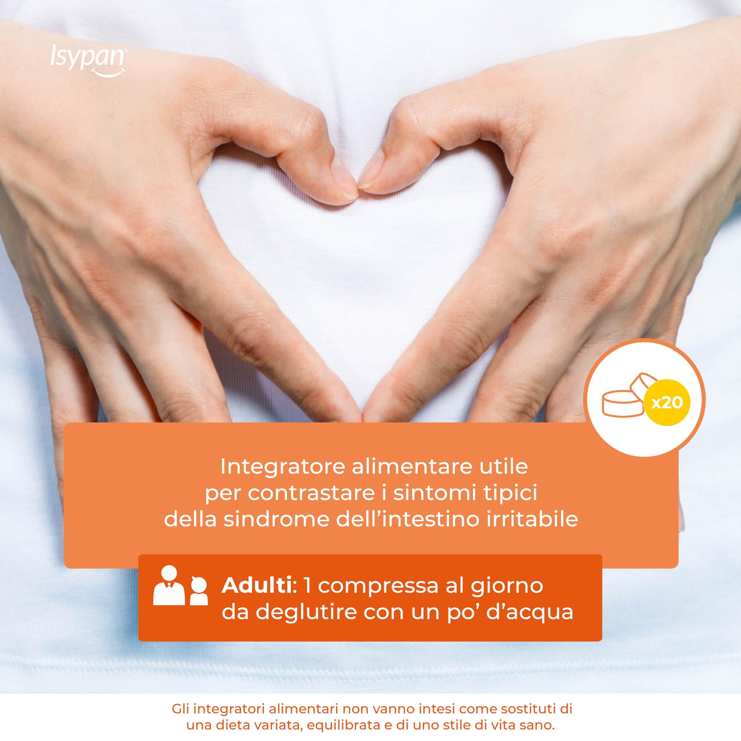 Isypan IBS Complex 20 Compresse – Integratore per Intestino Irritabile, Con Boswellia, Melissa e GABA, Supporto Digestione, Gonfiore e Benessere Intestinale