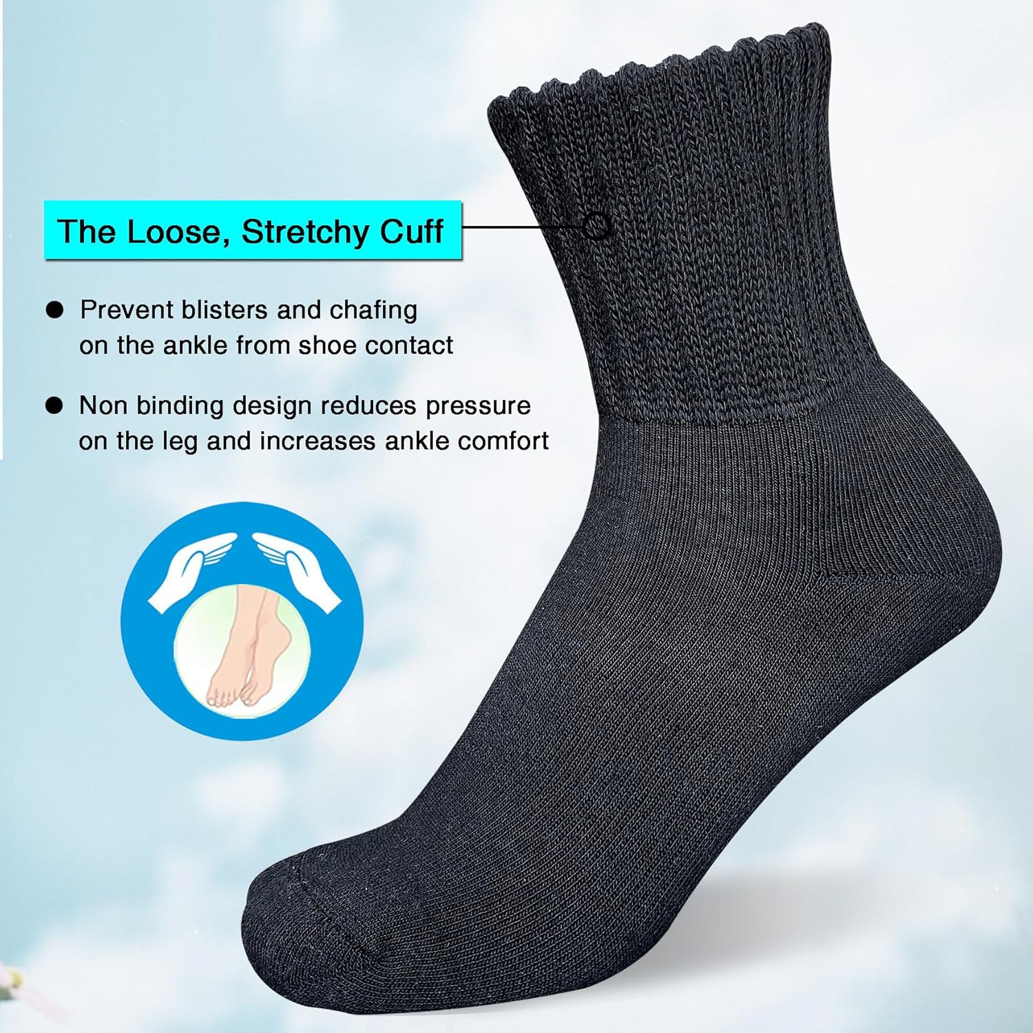 suaskk Womens Thick Cushioned Thermal Boot Socks Warm Cozy Crew Socks 4 Pairs - Image 4