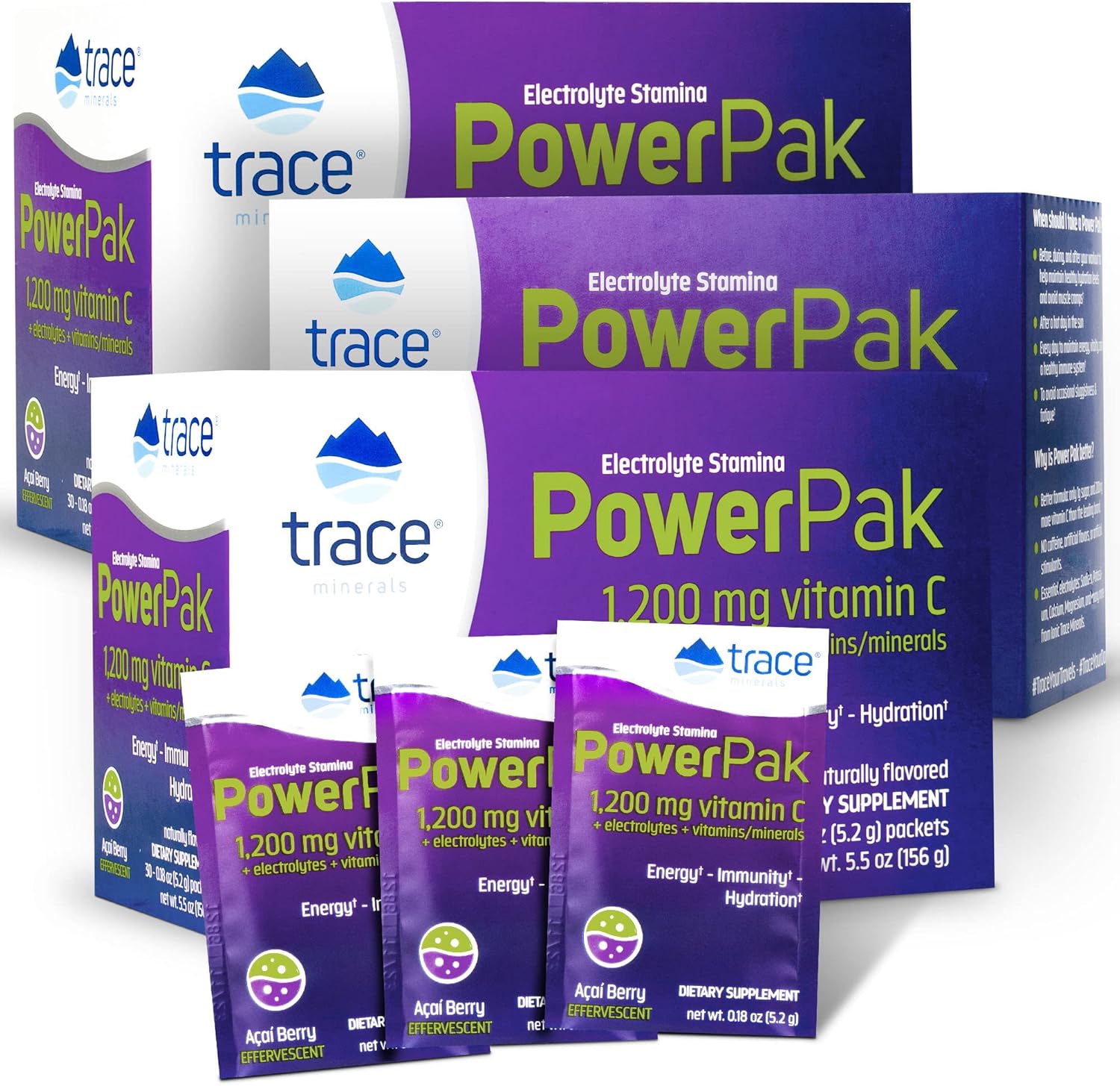 Trace Minerals Power Pak Electrolyte Powder Packets