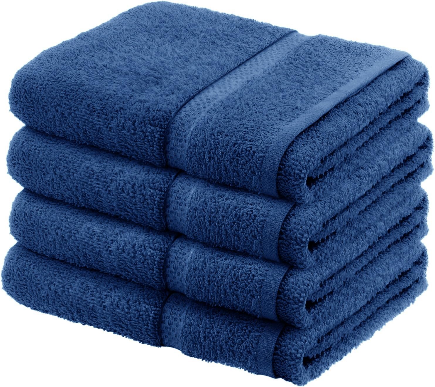 Luxury pack of 4 Bath sheets 100% cotton Towels Bath sheet supersoft quick dry extra large bath towels, Blue bathsheets for Bathroom, Hotel and Travel, Gym, Spa (Blue)