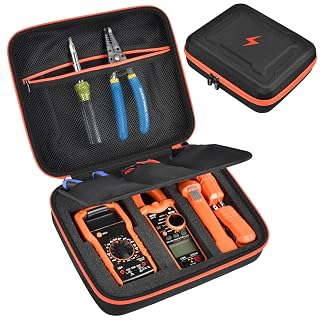 GWCASE Case for Klein MM300/325 Multimeter, Circuit Breakers,Clamp, Black-L | DIY Foam Insert,Large Size 11.4x9.44x3.85in; Fits Multimeter+ Clamp Meter+ Circuit Breaker+ Screwdrivers & Full kit, Box Only - Amazon product rated Grade A
