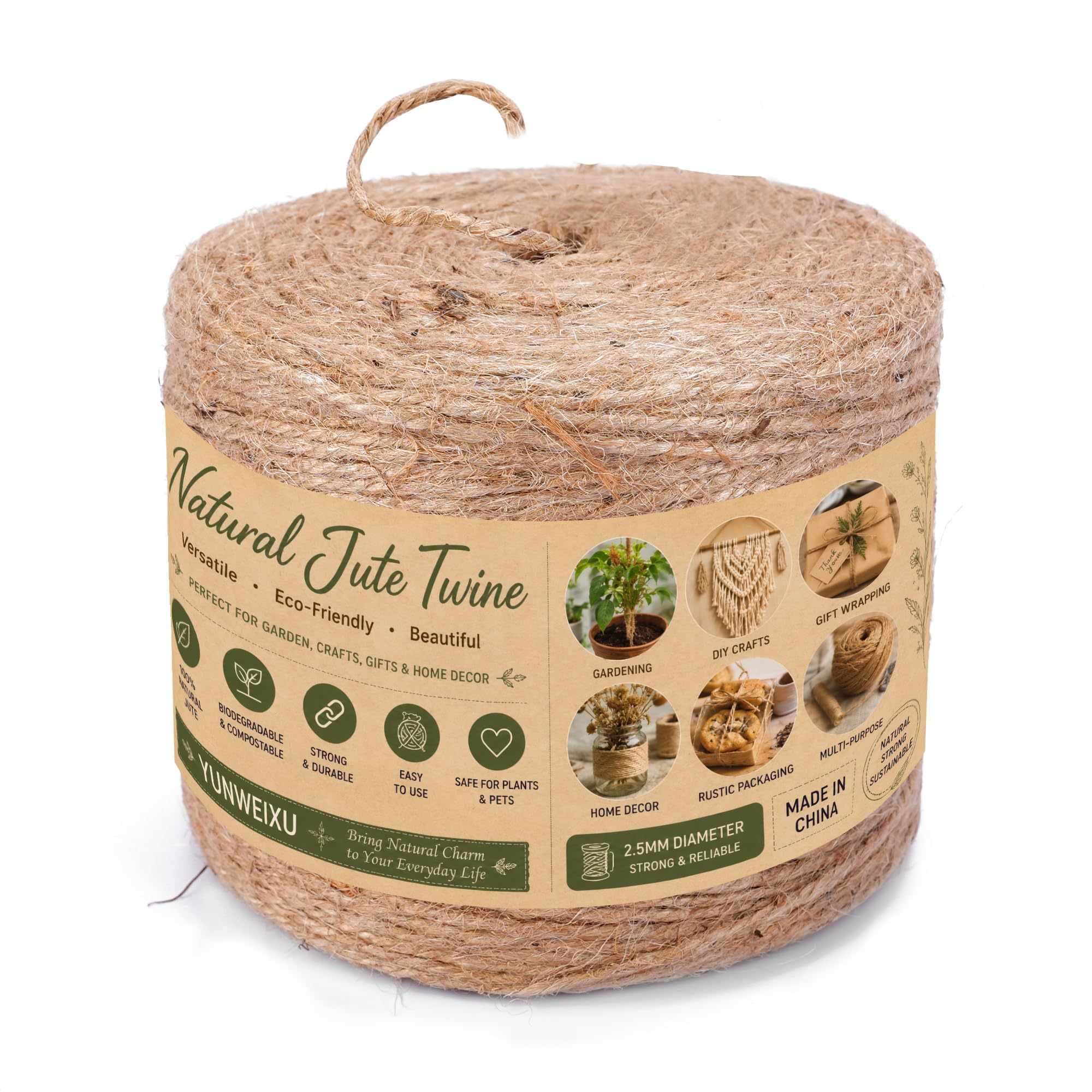 YUNWEIXU Natural Jute Twine