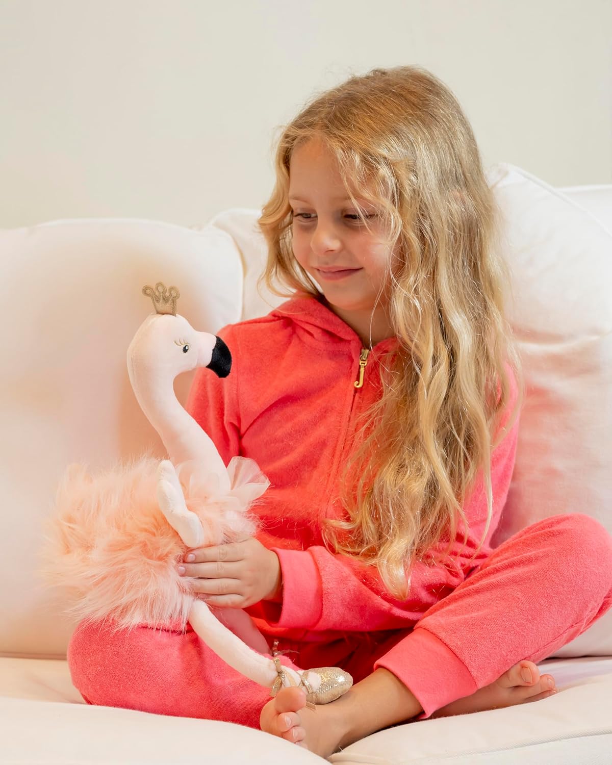 Ballerina Flamingo Stuffed Animal – 16.5” Plush Pink Flamingo with Tutu – Cute Ballet Gift for Girls