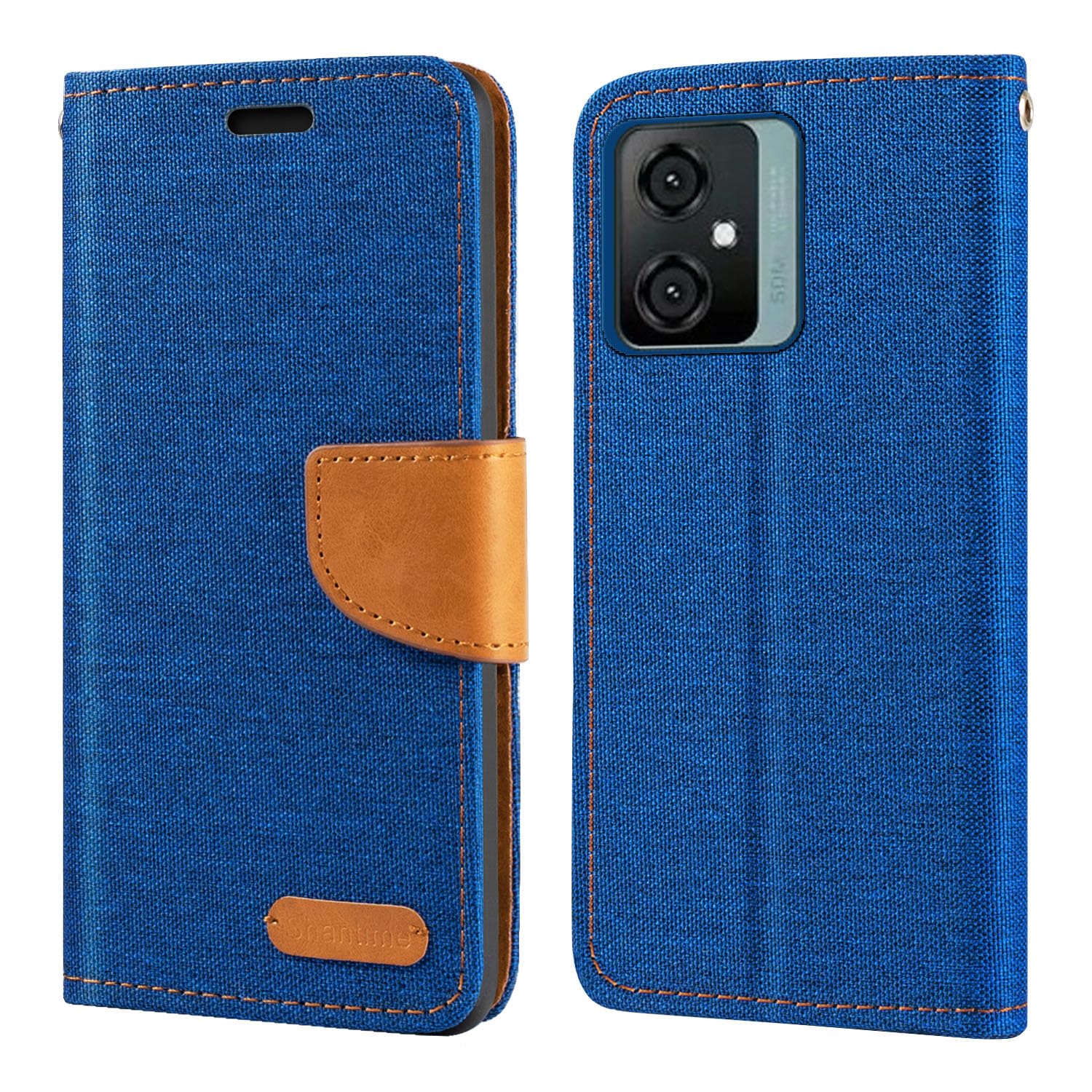 Custodia Flip in Tessuto Oxford e Pelle PU Compatibile con Blackview Oscal S60, Cover Protettiva con Chiusura Magnetica e Tasche per Carte