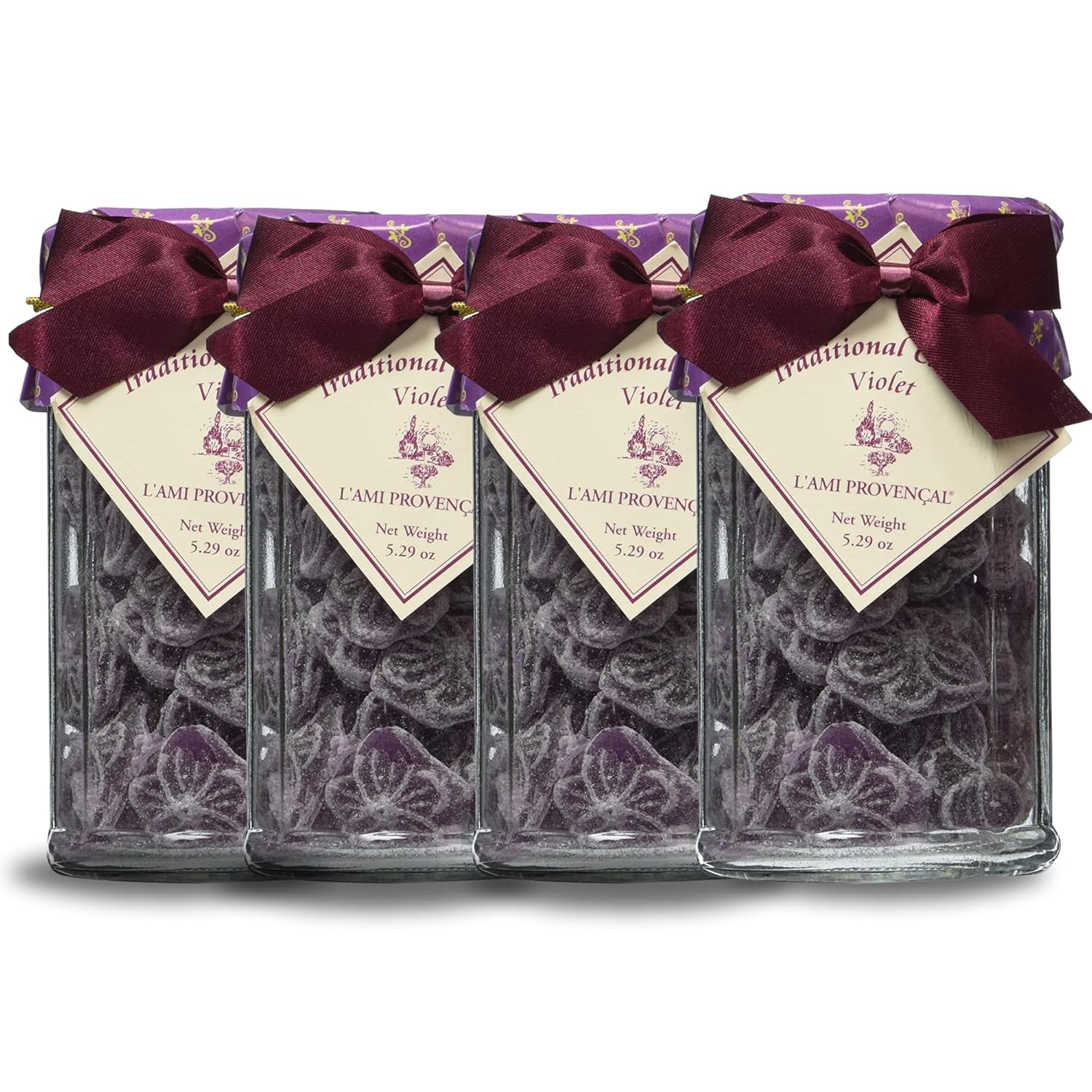 Violet French Hard Candy L'Ami Provencal Hard Candy, 4 Pack of 5.3 oz