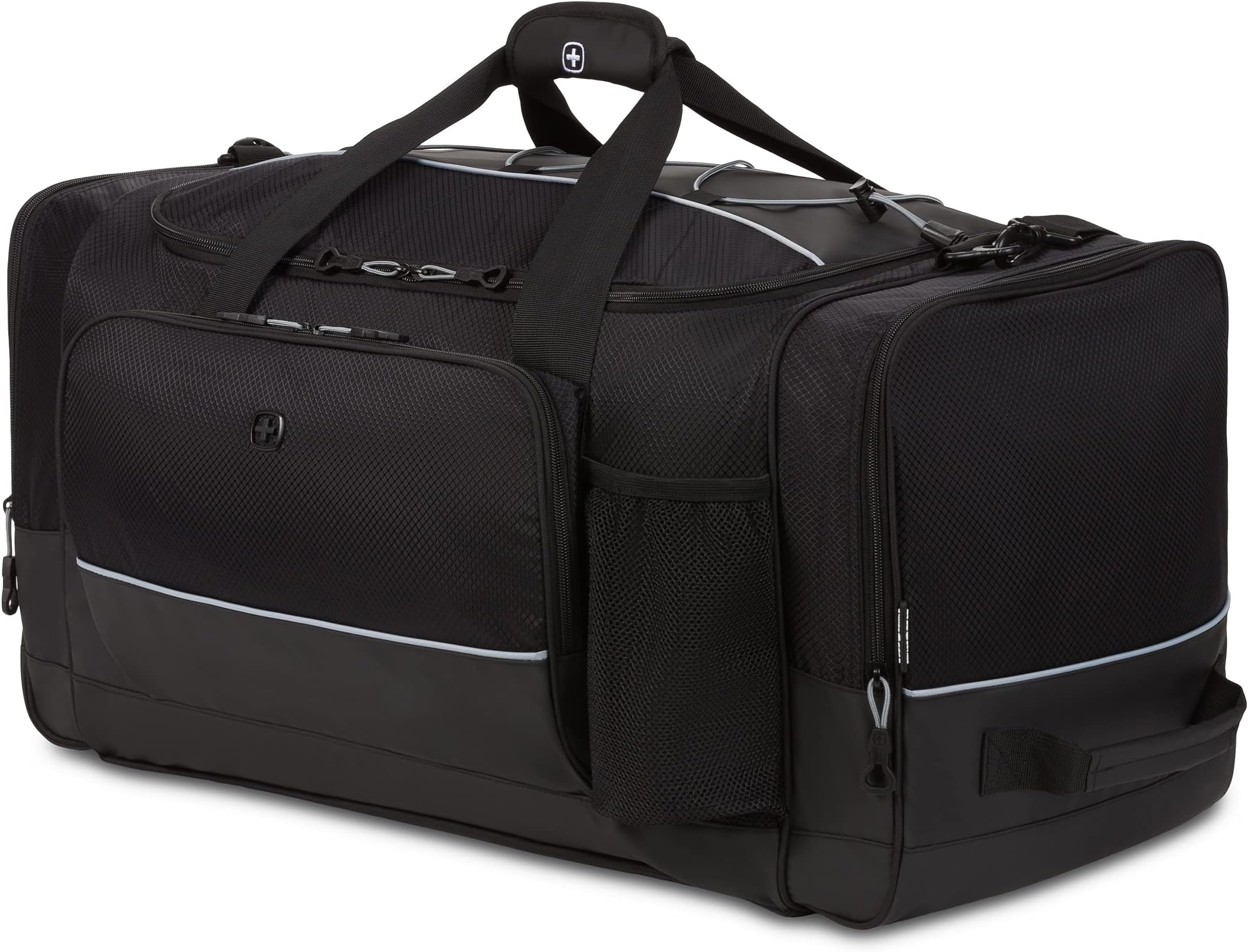 Apex Duffel Bag, Men's and Women's Gym Bag, Travel Duffle Bags, Black Dobby, 28-Inch, Black