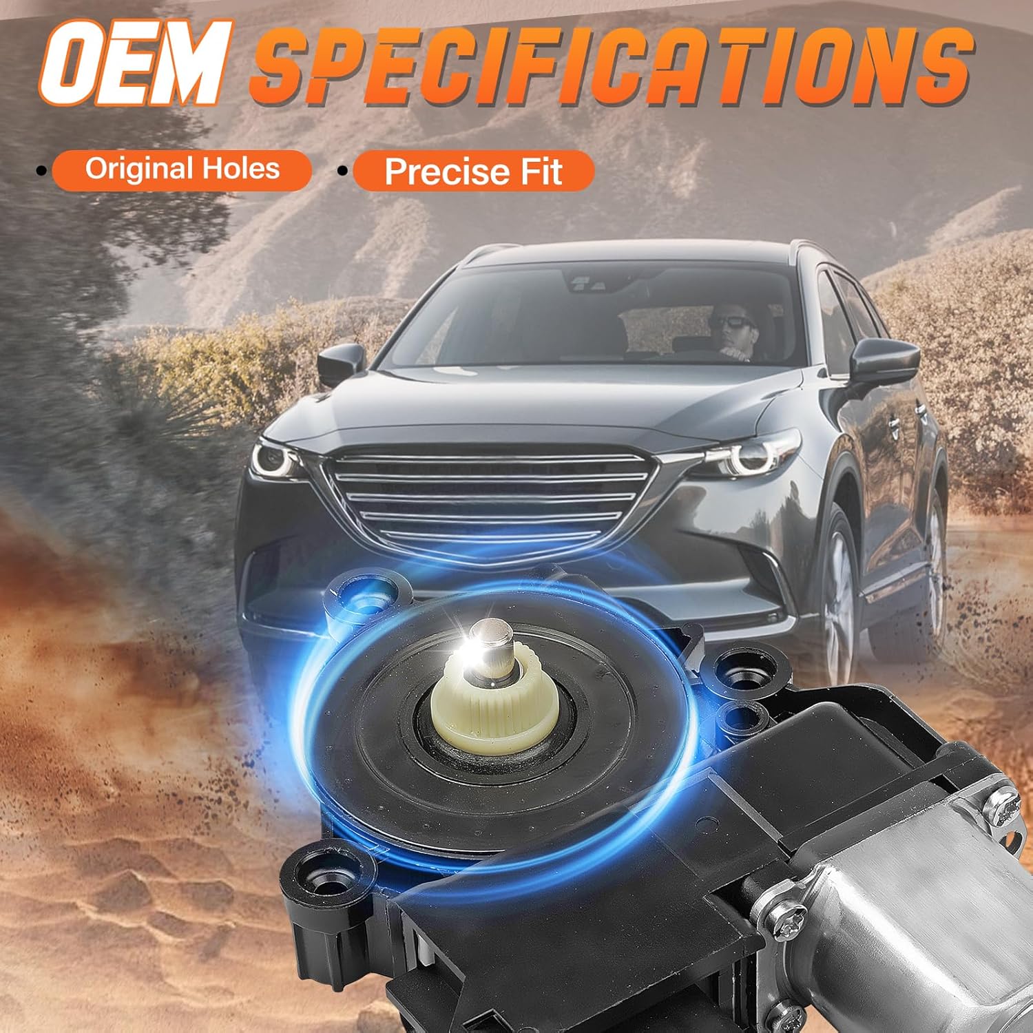 Front Left Power Window Lift Motor Compatible with Hyundai Sonata, 2011-2015, L4 2.4L, Sedan Only, Driver Side, Replace# 824503S011, 82450-3S011