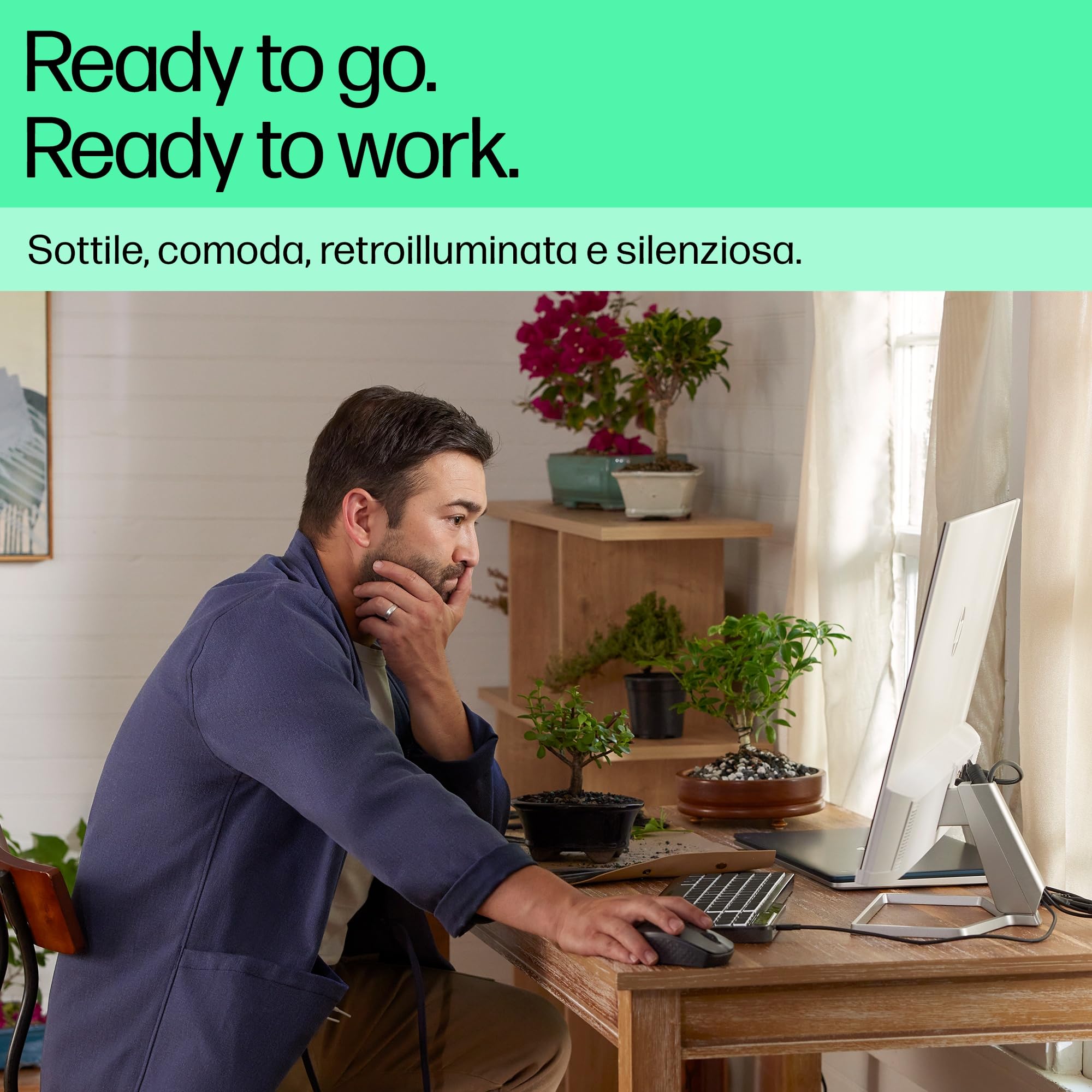 HP 400 Tastiera Cablata, Connessione tramite USB-C e con Adattatore USB-A, Qwerty, 12 Tasti Programmabili, Retroilluminazione, Compatibile con Windows 10 e 11, Chrome OS, MacOS, Nera