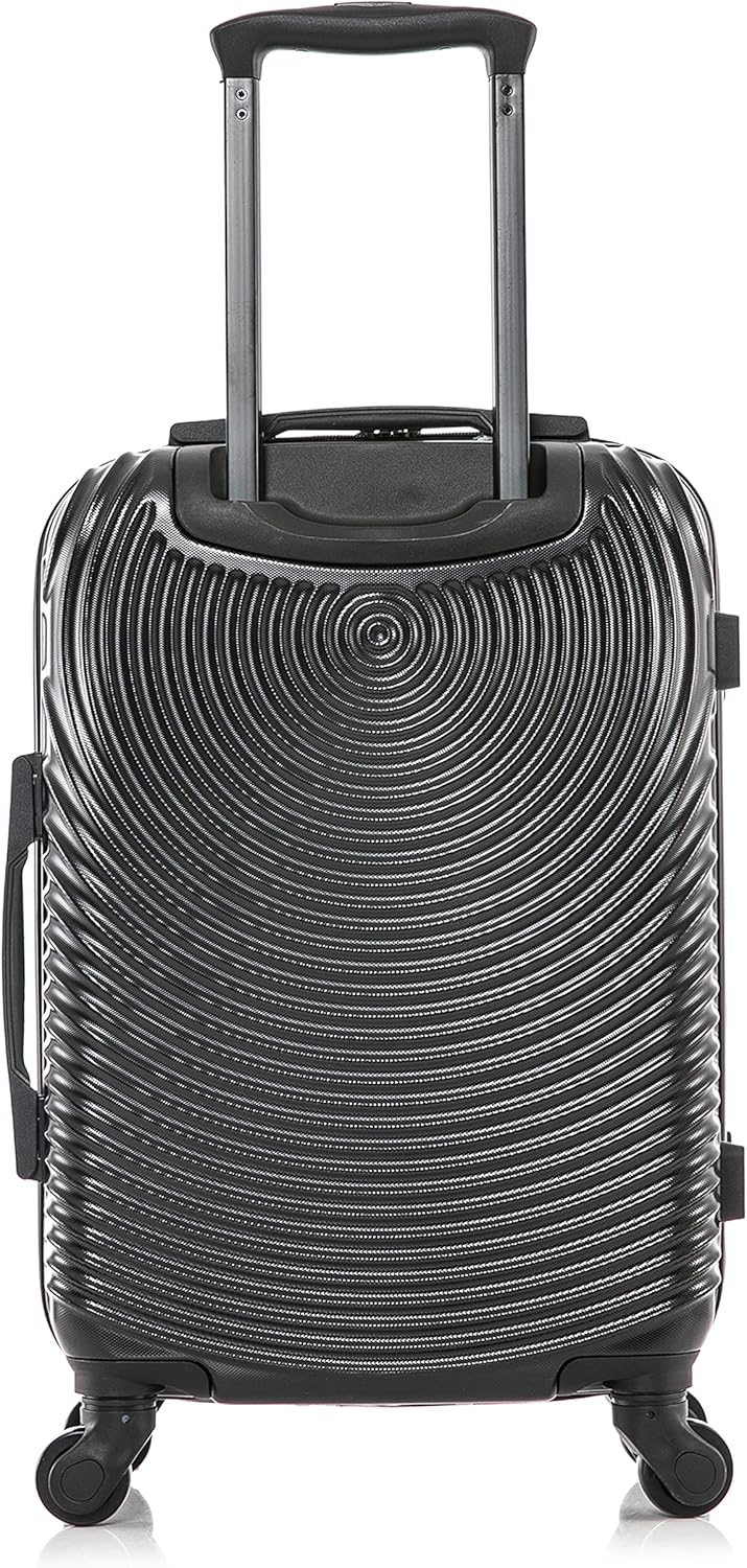 DUKAP INCEPTION Luggage with Spinner Wheels | Durable Lightweight Hardshell Suitcase, Travel Bag with Handle and Trolley, 20-Inch Carry On Small Luggage | Black