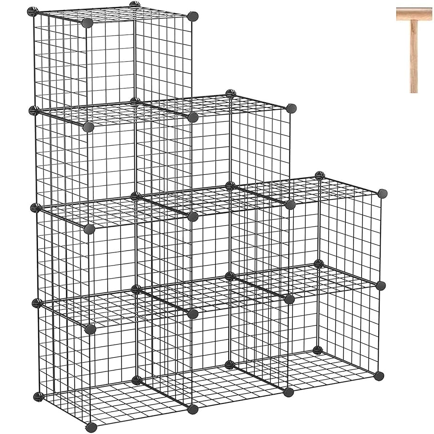 置物 blackL 99780 ZENSTYLE 9-Cube Wooden Cubby Shelf Unit Storage Organizer
