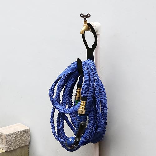 Miniatura 8 de UNCO Colgador de manguera de jardín de metal, compatible con manguera de 50 pies de 58 pies, portátil, soporte para colgar