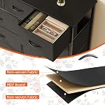 COTUBLR 13 Dressing pour chambre, Tall Chest of Drawers, Dresser en tissu avec plateau en bois & Cadre en acier, Unité d'organisateur de rangement avec des bacs en tissu pour chambre à coucher, Salon, Hallway, Noir
