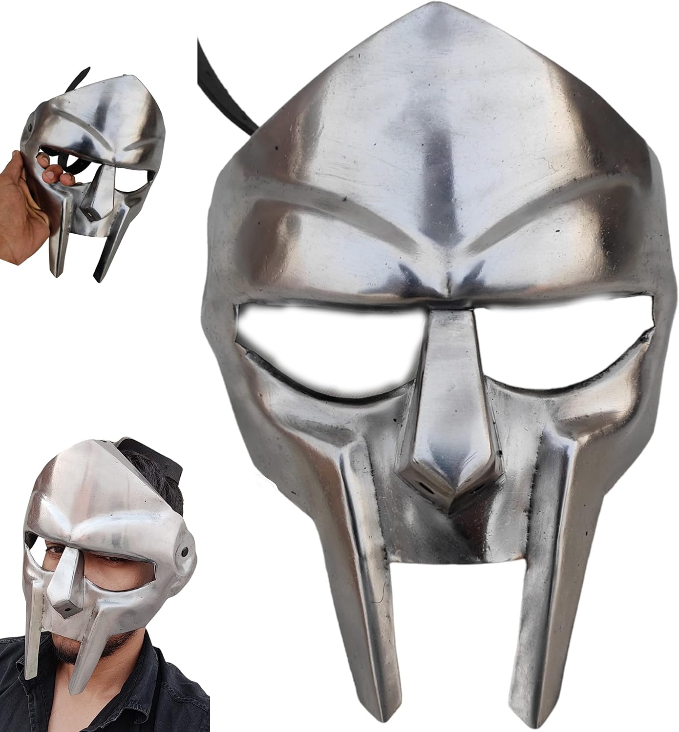Masque MF DOOM – Acier Doux Forgé Main – Style Médiéval / Madvillain – Taille M