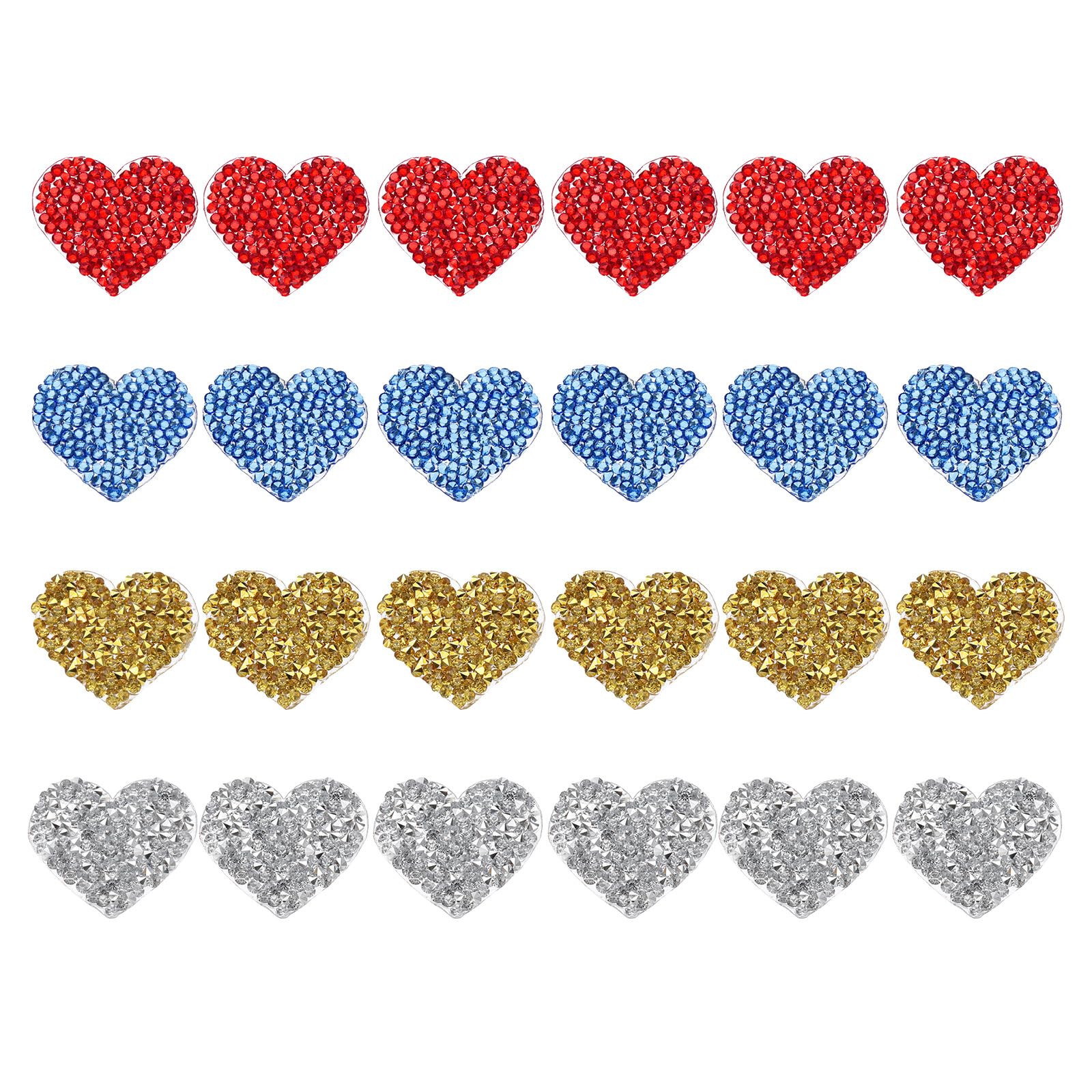 Parches de rhinestone contra ropa aburrida repara y decora chaquetas con corazones