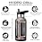 HYDRO CELL Stainless Steel Water Bottle with Straw & 2 Standard Mouth Lids (32oz 24oz 20oz 16oz) Keeps Liquids Hot or Cold w/Double Wall Vacuum Insulated Leak Proof Sport Design (Graphite/Black 16oz)