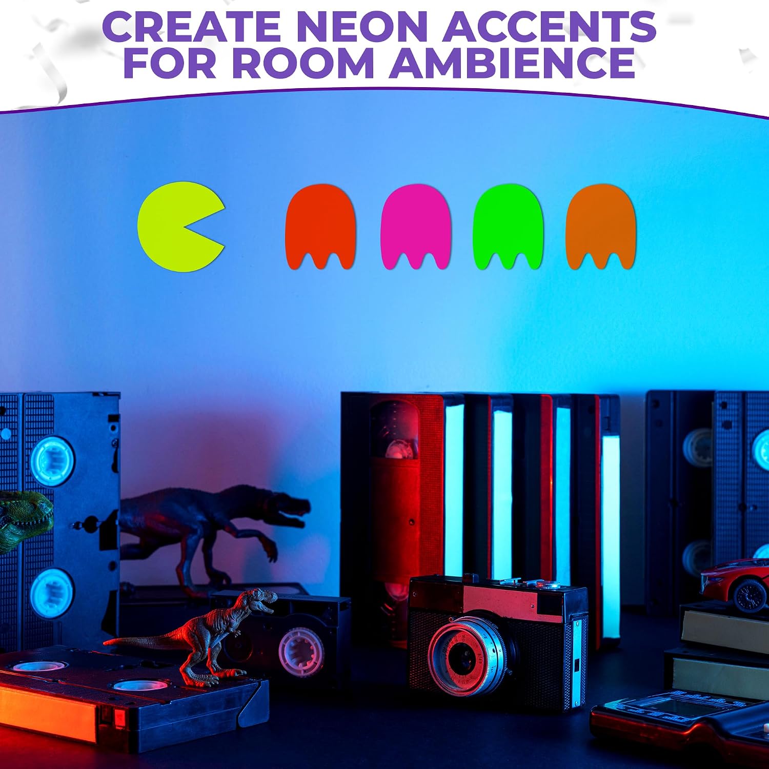 25 Pcs UV & Black Light Glowing Neon Cardstock Multicolor Pack - Two-Sided, Not Suitable for Printers, Glow in The Dark Paper Sheet Bulk for Party & DIY - Thick [250 GSM] Neon Paper Set with 5 Colors