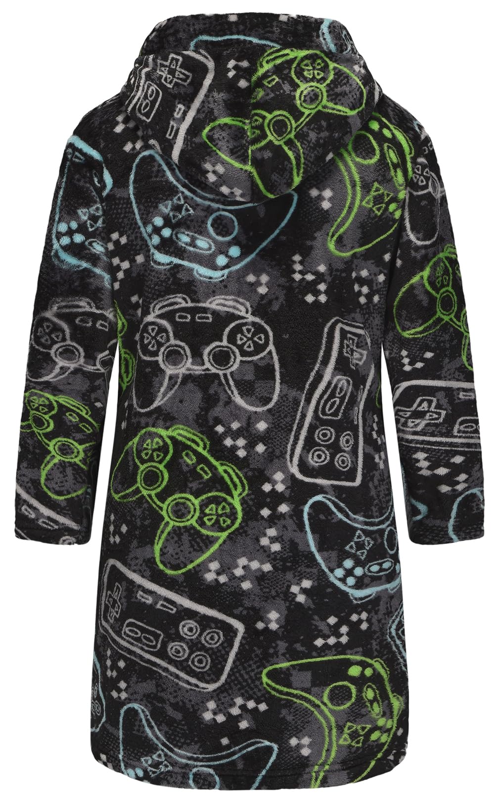 Boys Girls Bathrobes Soft Hooded Bathrobes Sleepwear robe For Girls boys?Grey Game,7-8Years?