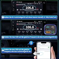 GizmoVine Bluetooth FM transmitter autóba, kihangosító, USB-C QC PD 30W, MP3 lejátszó 8