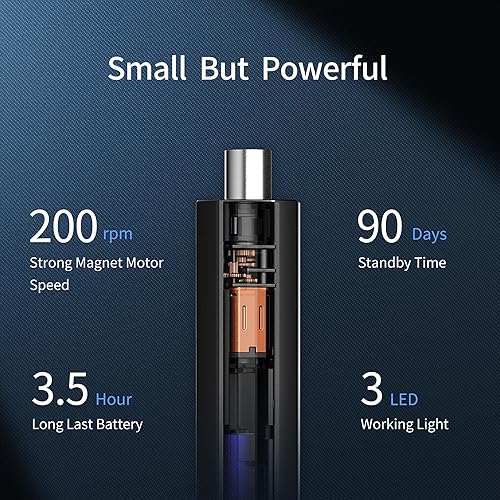 Miniatura 2 de XOOL Juego de destornilladores eléctricos 150 en 1, juego de destornilladores de precisión con 120 puntas magnéticas, kit de destornilladores de par