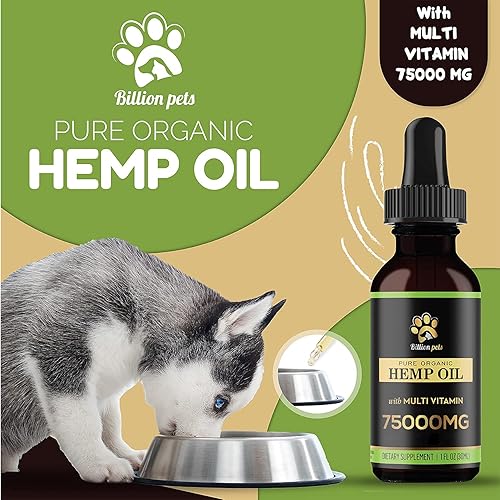 Miniatura 7 de Billion Pets - Hemp Oil for Dogs and Cats - Hemp Oil Drops with Omega Fatty Acids - Hip and Joint Support and Skin Health - Anxiety and Stress - Pain