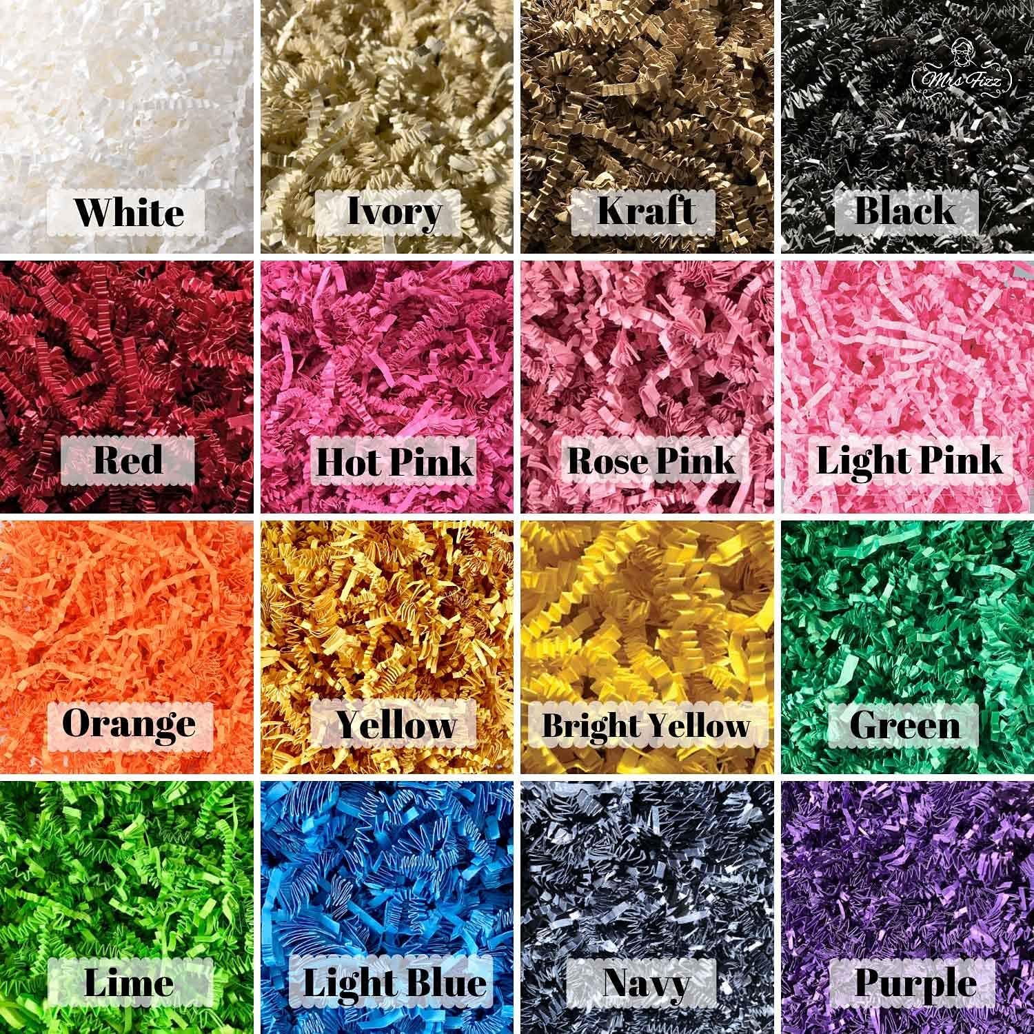 Mrs Fizz Crinkle Cut Paper Shred Filler for Packing and Filling Gift Baskets (2 LB) Kraft : Health & Household