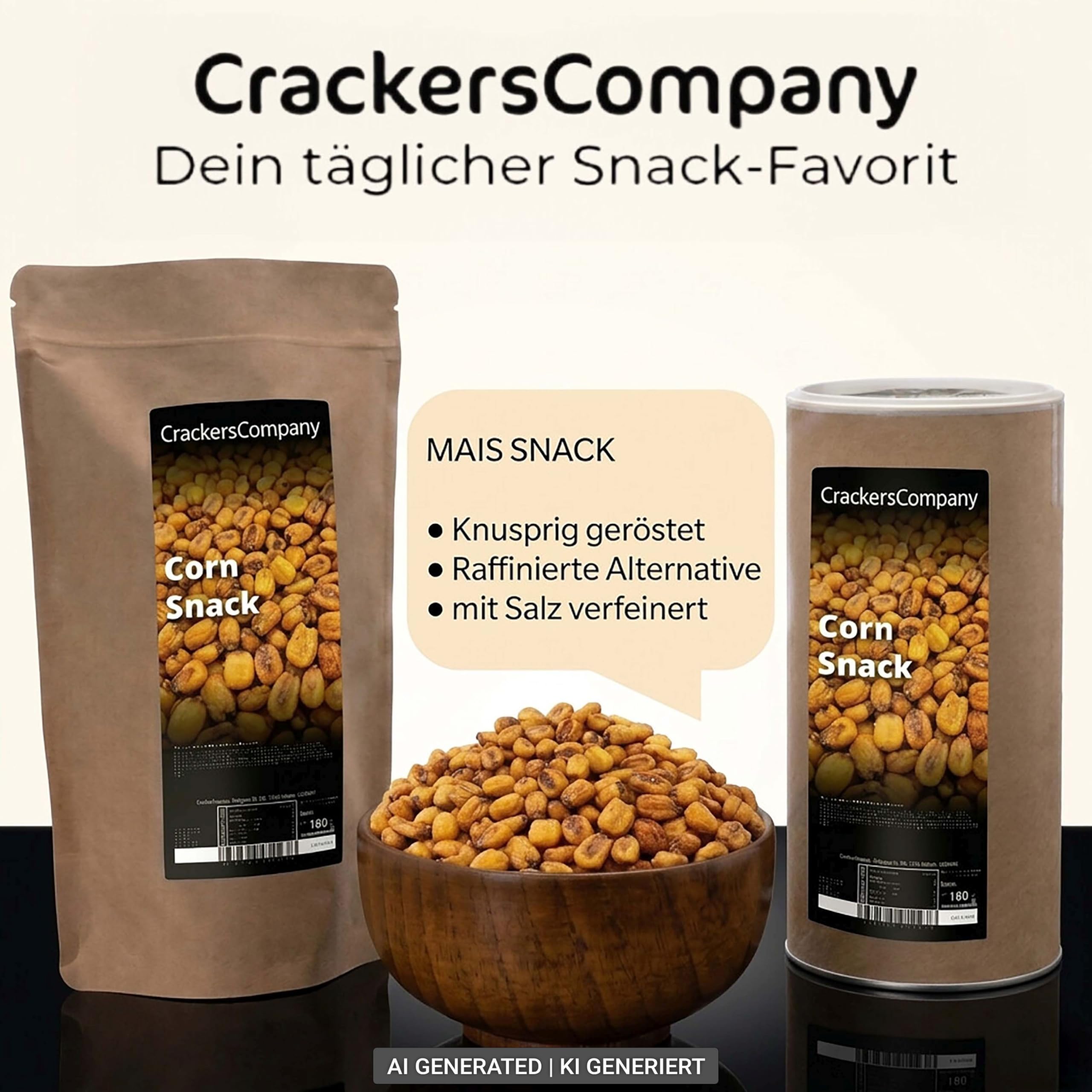 1 x 2.5kg Corn Snack geröstet Maiskörner vegan und laktosefrei Knabberei für Zwischendurch würzig und knackig Partysnack (Packung mit 2)