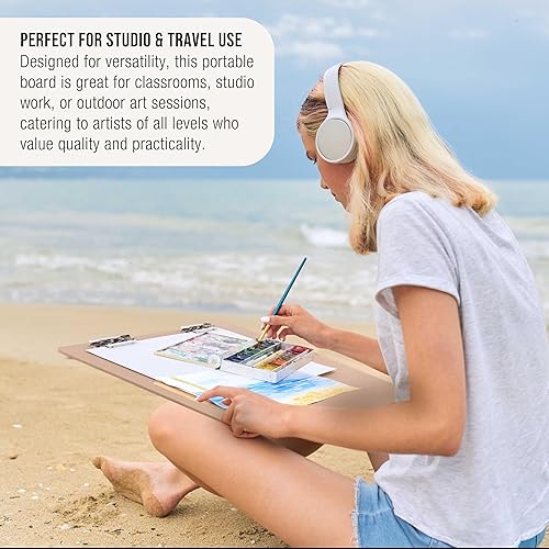 Miniatura 12 de Tablero de dibujo artístico US Art Supply - Ideal para el salón de clases, un estudio o uso en campo (23" x 26")