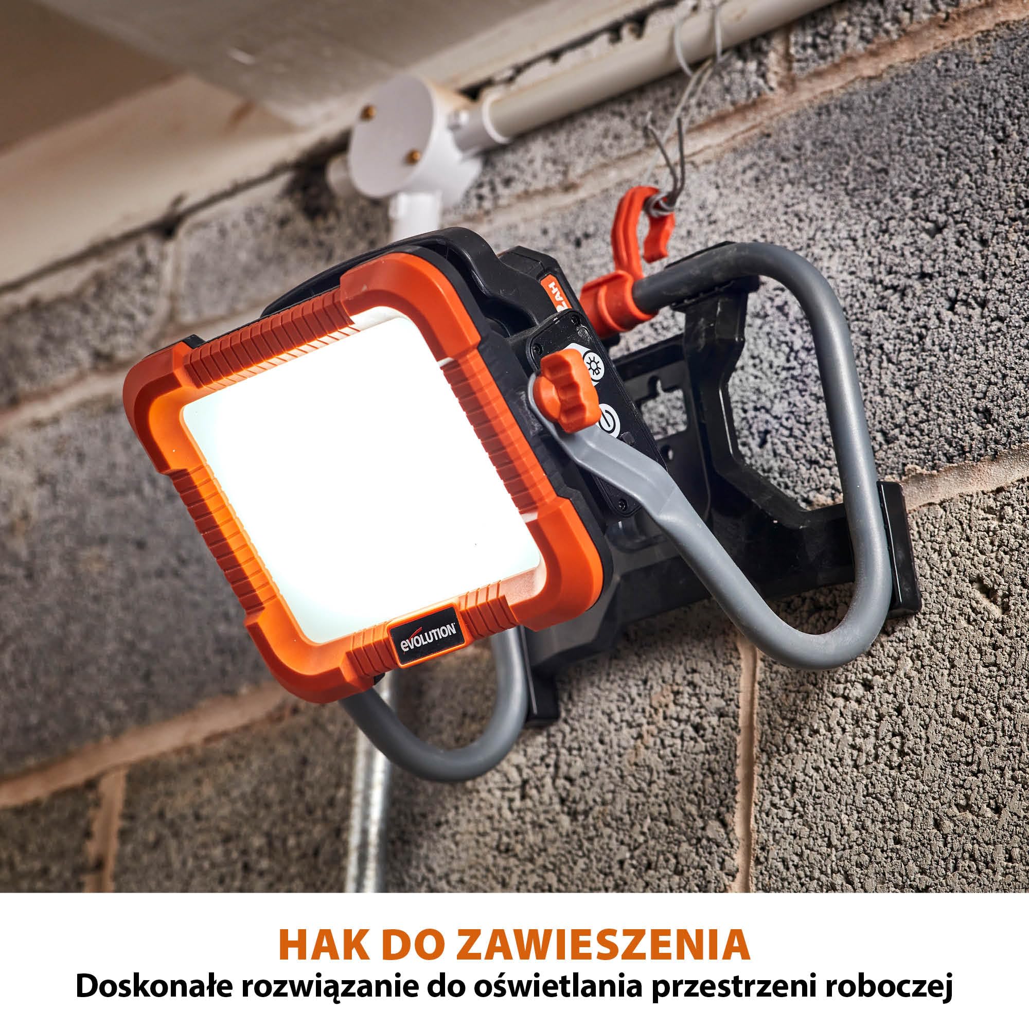Evolution Power Tools R2700WLT-Li – przenośna bezprzewodowa akumulatorowa lampa robocza LED – lampa akumulatorowa, 3 poziomy oświetlenia, 2700 lumenów, 18 V Li-Ion. Bez akumulatora w zestawie.
