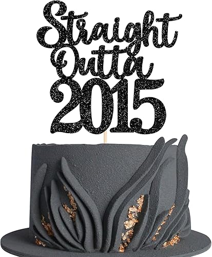 1 paquete de 50 decoraciones para tartas de cumpleaños 50 con purpurina recta Outta 1974 Fifty Awesome Since 1974, 50 fabulosas decoraciones de