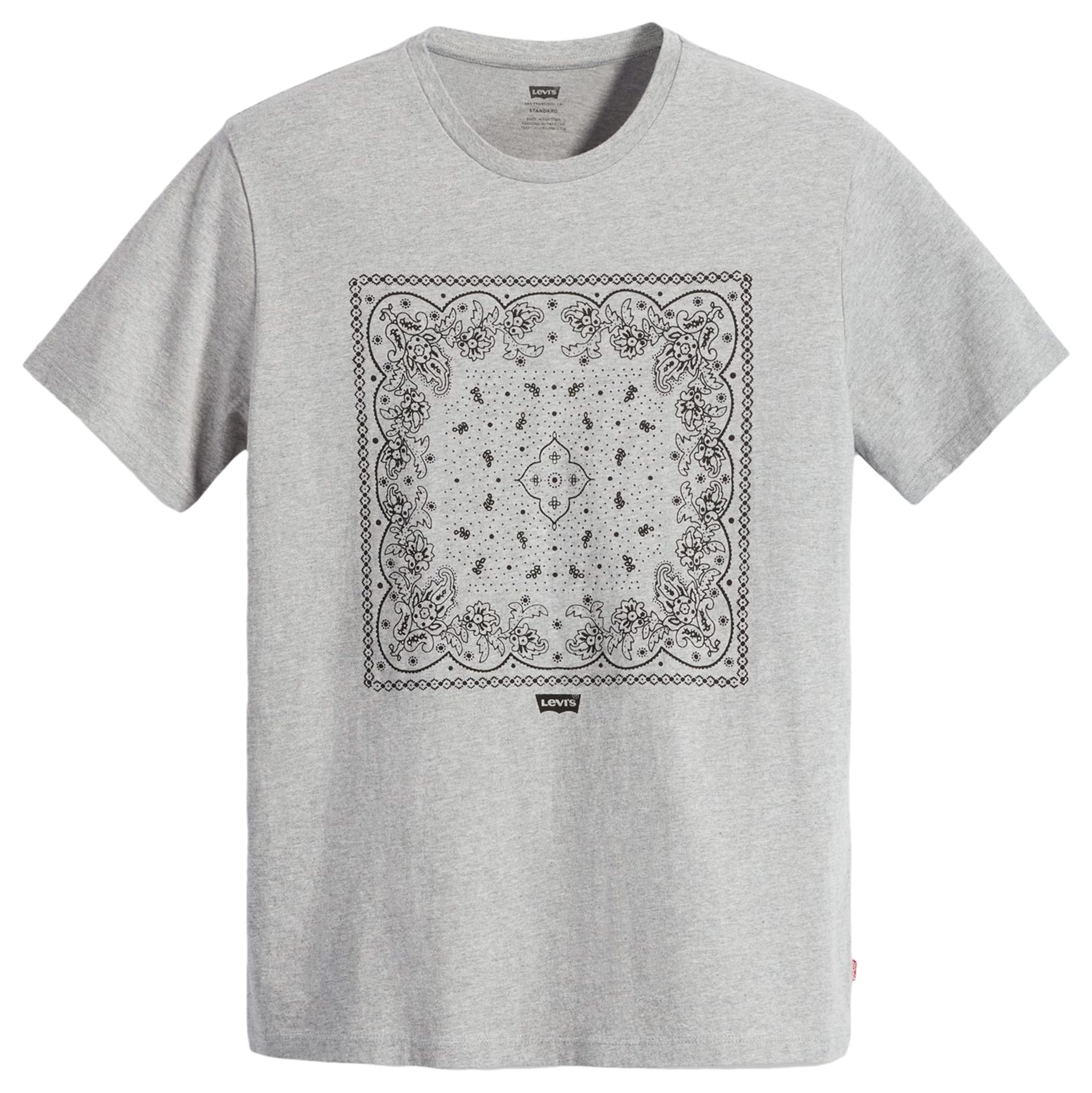 Levi's Men's Graphic Crewneck Tee T-Shirt, Bandana Bw Mhg, XS