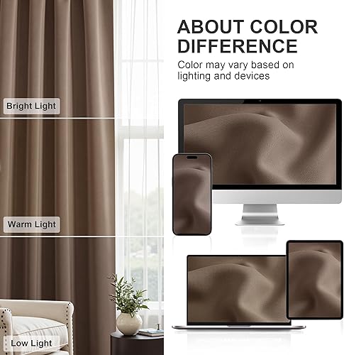 Miniatura 7 de PONY DANCE - Cortinas de cocina, cortinas opacas con bolsillo para cortinero, decoración del hogar, cenefas pequeñas para cocina, 42 pulgadas de