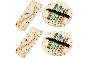 Seajan 4 Pcs Funny Tortilla Roll Pencil Case