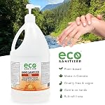 Eco Hand Sanitizer Gel, Citrus Scented, 4 Litres with Pump, 70% Alcohol | Made in Canada, Plant Based, Quick Dry, Bulk Hand Sanitizer Refills, For Convenient Sanitization, Scented with Essential Oils