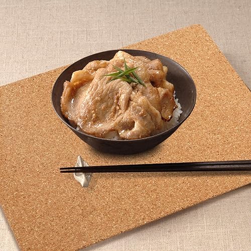 Miniatura 5 de Boao Paquete de 4 posavasos de corcho, 11 x 8 x 0.2 pulgadas, salvamanteles cuadrados de corcho para platos calientes, posavasos grandes de corcho,