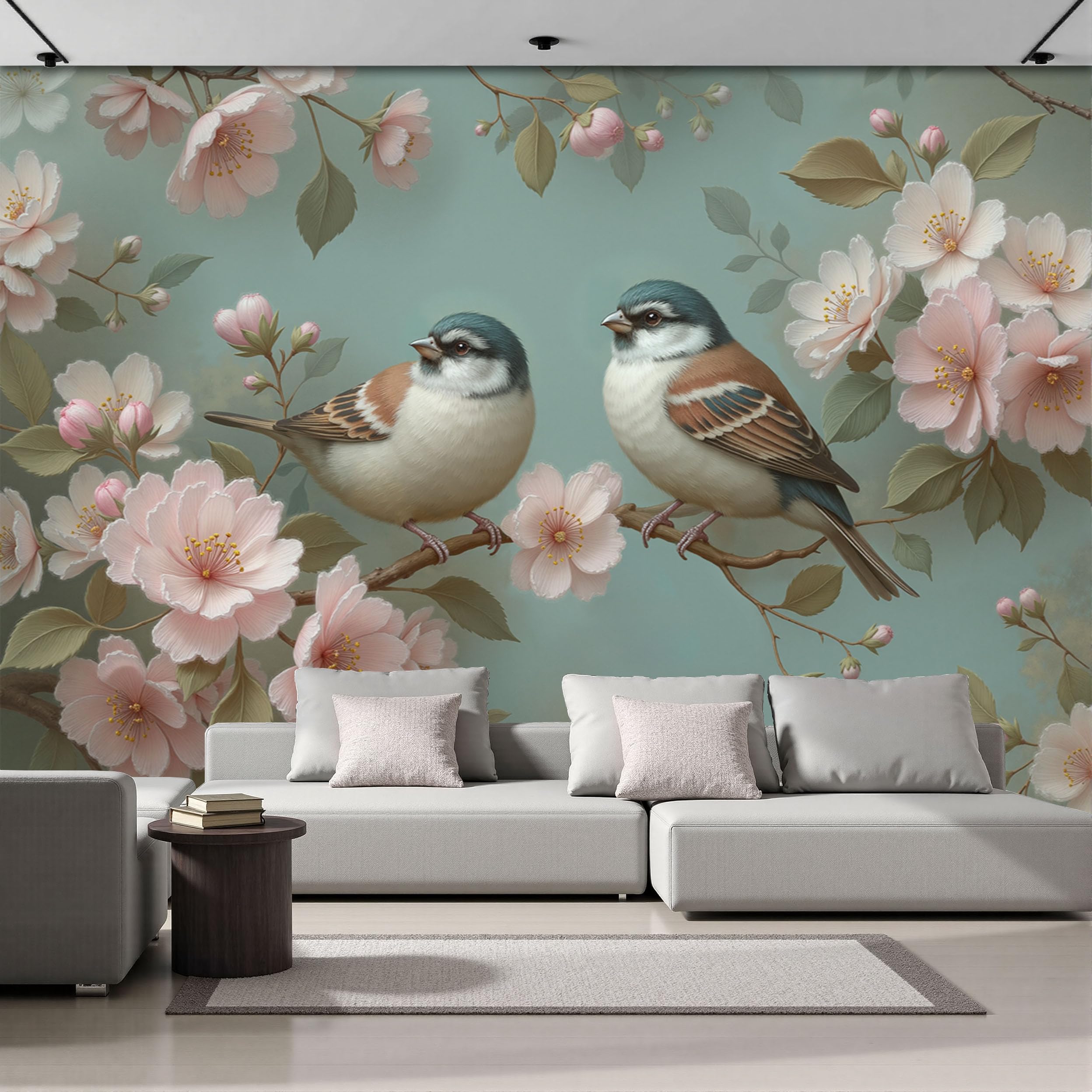 Papier peint panoramique 3D de haute qualité poster floral rose salon 350x256