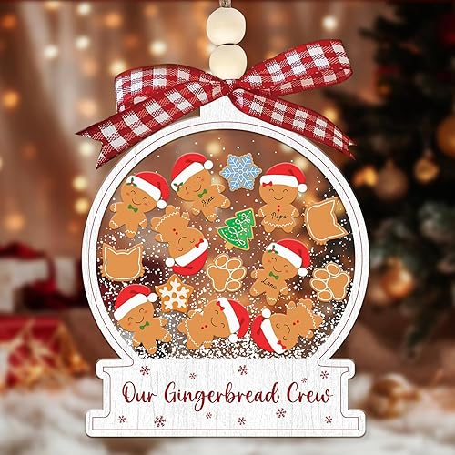 Personalized Family Christmas Ornaments 2025, DIY Ginger Breads Families of