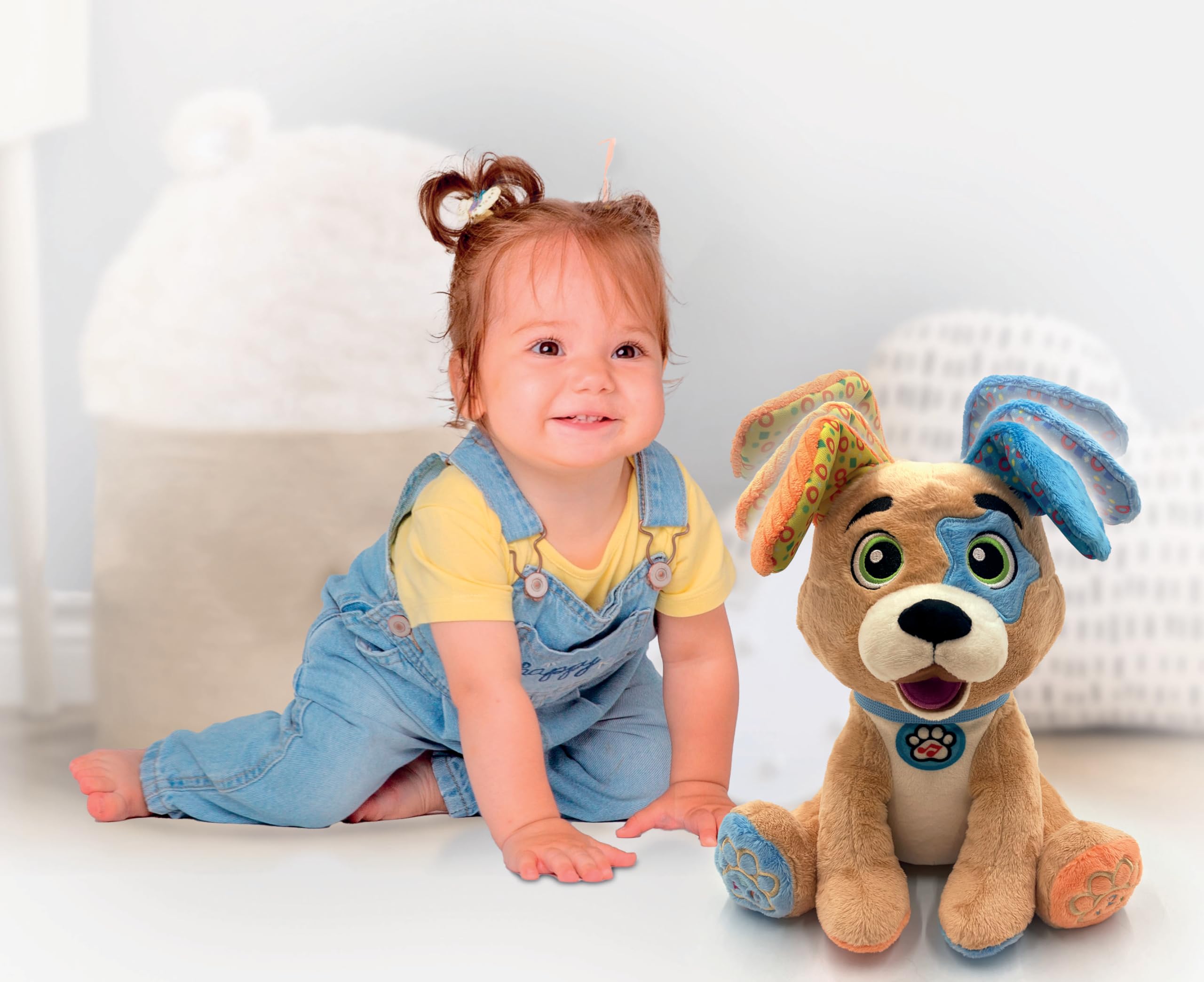 Clementoni | Choco, Le Chiot Rigolo – Jouet Interactif pour Bébés 10 Mois+ | Apprentissage Lettres et Chiffres | Chansons, Mélodies et Sons Parlants | Peluche Éducative | Idée Cadeau
