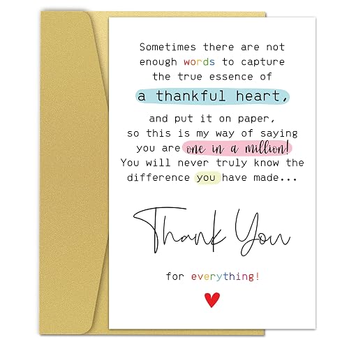 Thank You Card, Retirement Gifts for Women Men-Thank You for