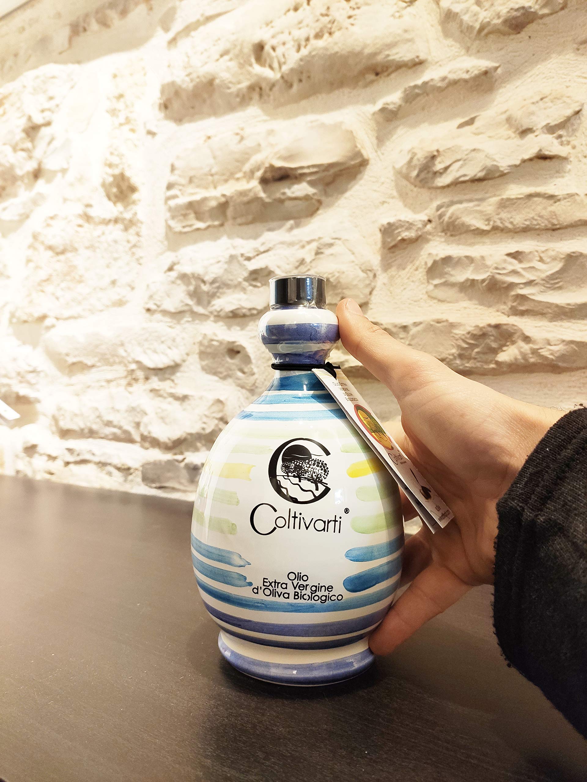 Coltivarti - Olio Extra Vergine di Oliva Orcio Ceramica 500ml (Pioggia) - 4