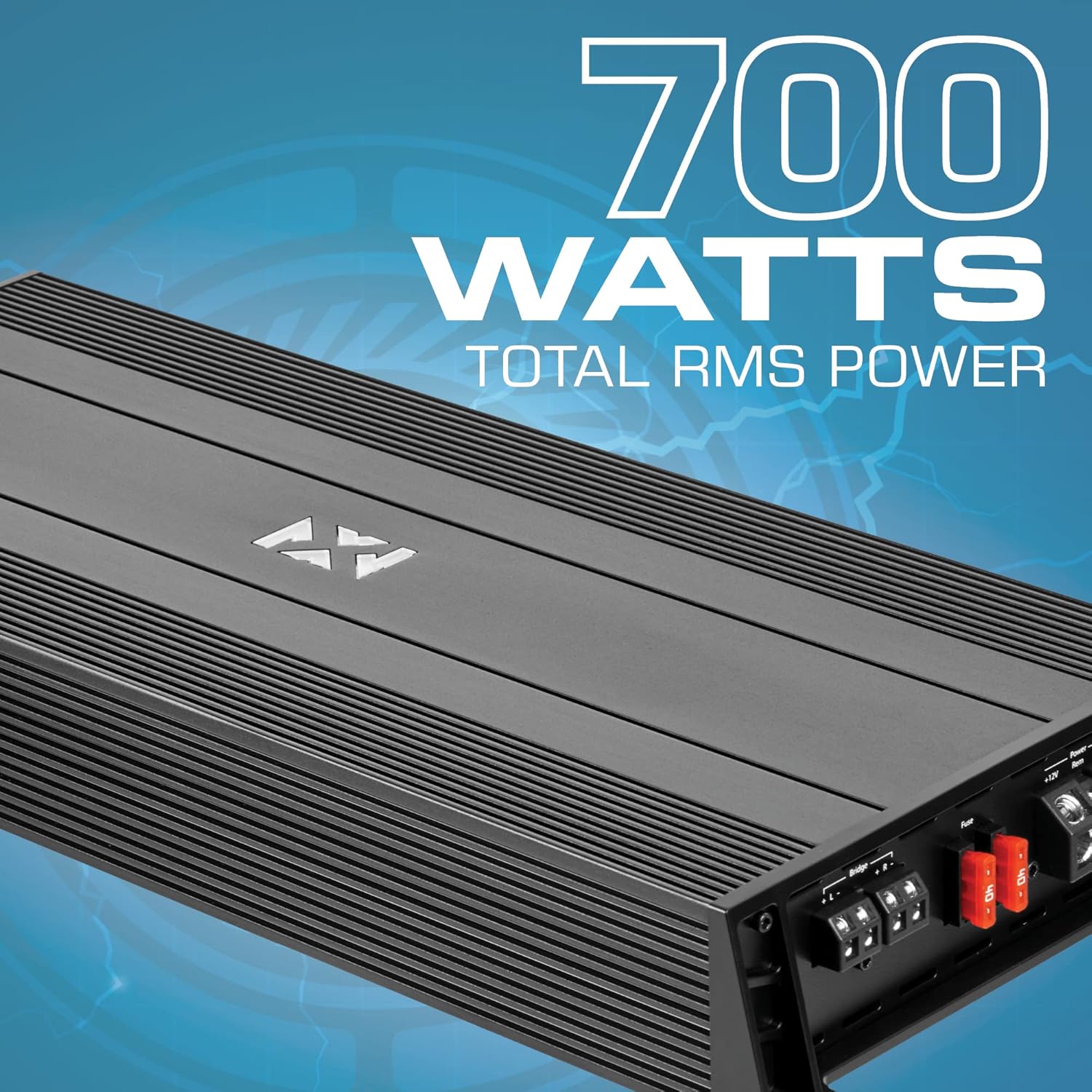 NVX NDA12001 2400W Peak (1200W RMS) N-Series Class-D 1-Ohm Stable Monoblock Amplifier with Remote Bass Knob