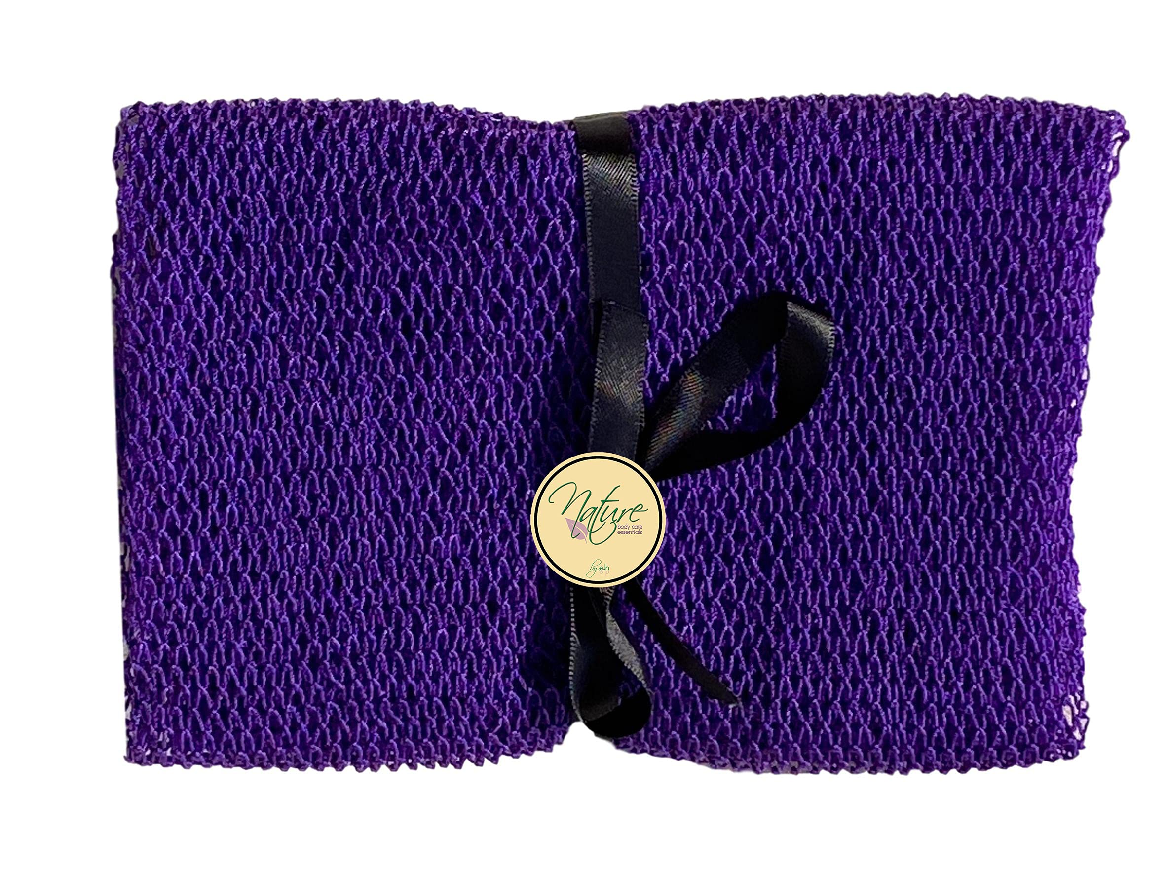 Esponja de baño de red, larga, exfoliación de la piel, africana, porosa, 124 cm, Púrpura, 1