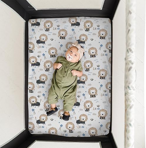 Miniatura 2 de Pack n Play Sheets BROLEX - Juego de 2 sábanas para cuna, juego de sábanas elásticas y portátiles para cuna, funda de colchón convertible, material