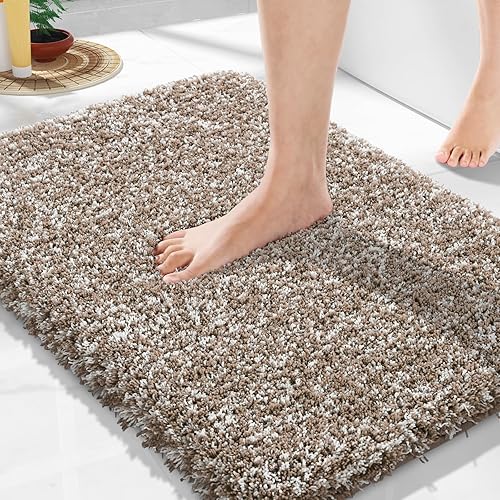 Miniatura 108 de Yimobra Alfombras de baño para baño, 32 x 20 pulgadas, ultra suaves y absorbentes de agua, alfombras de ducha de felpa antideslizantes, tapetes Gris