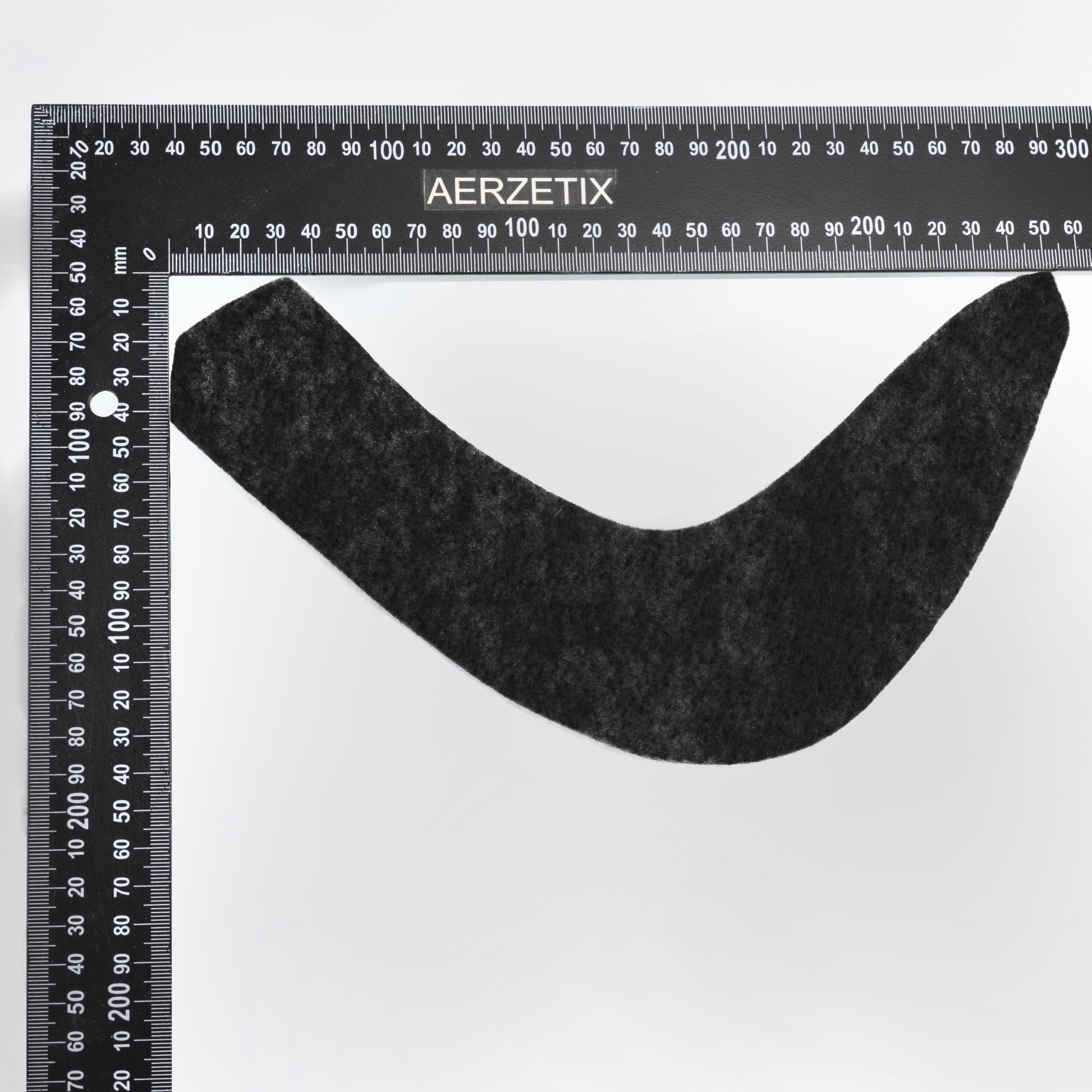 AERZETIX - K34136-10 Paar dochte aus Vliesstoff für Kleidung 250x140 mm - frau mann kurzwaren mäntel jacken anzüge mode accessoires couture mode kleid - aus filz - farbe: schwarz und grau