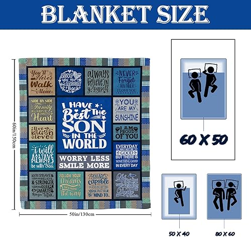 Miniatura 5 de Manta de regalo para hijo, regalos para hijo, regalos para hijo de mamá papá, regalos de cumpleaños para hijo, regalos para hijo de mamá, ideas de