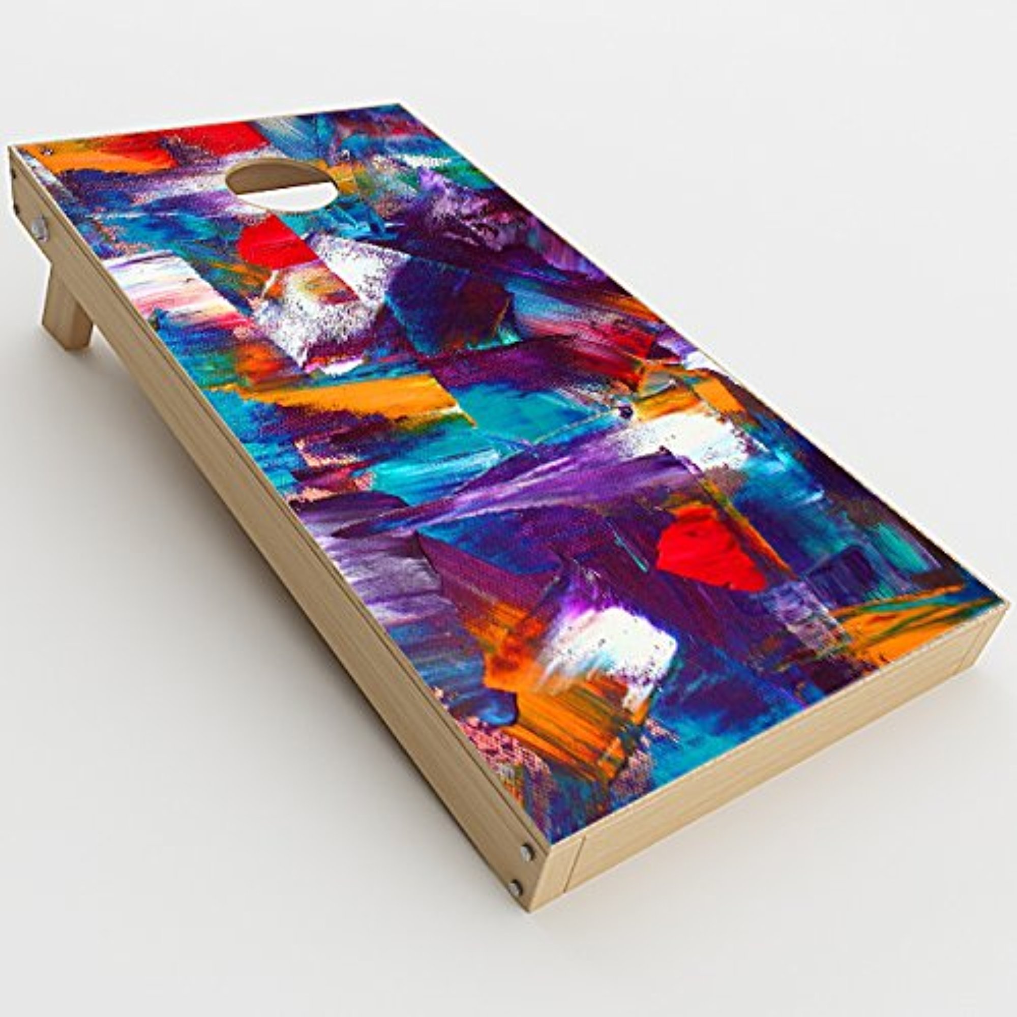 Skin Decal Vinyl Wrap for Cornhole Game Board Bag Toss/Brush Strokes Paint