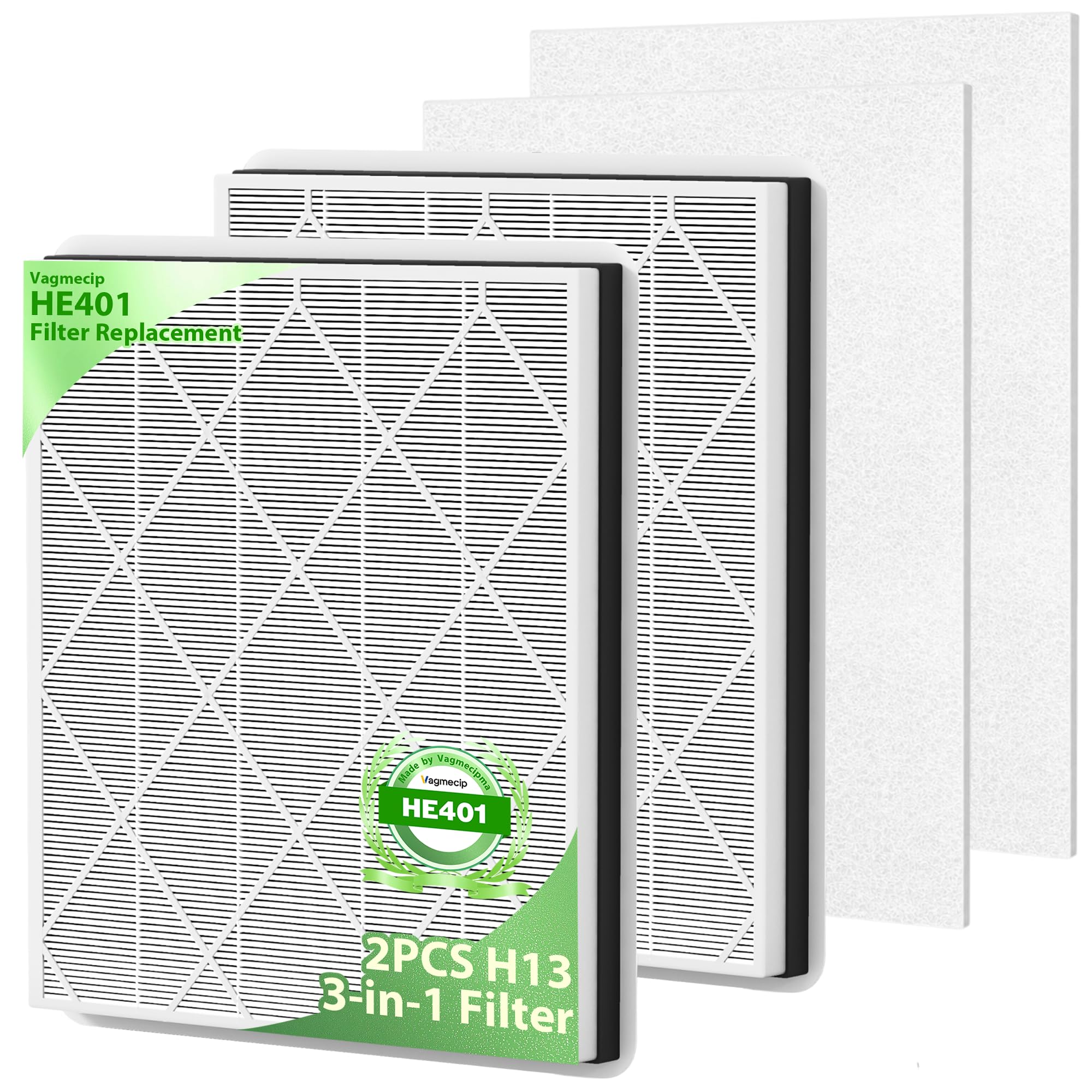 Photo 1 of ?2 Packs?HE401 Filter Replacement for Shark Air Purifier 4 Compatible with Shark 4 Fan Air Purifier HE400, HE401C, HE401NP, HE402, HE402AMZ, HE4FKPET, HE4FKPETMB, HE4FKPRO, HE402C